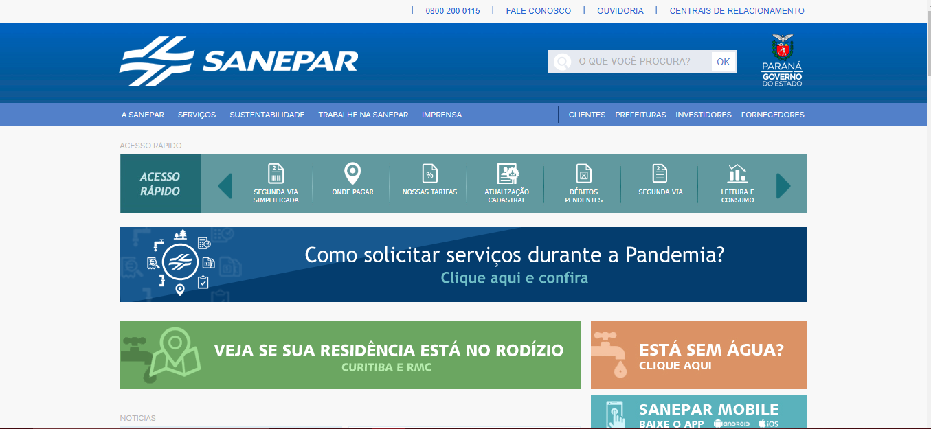 Como Parcelar Conta De Água Sanepar Pela Internet