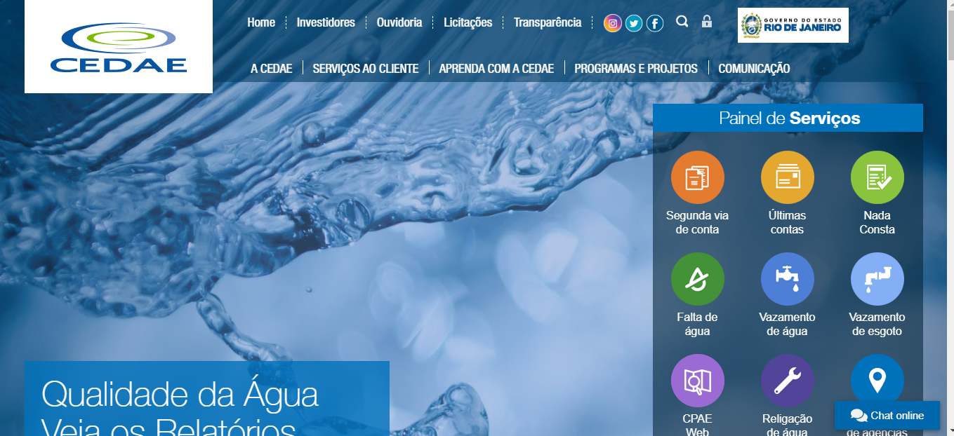 Parcelamento da Conta De Água Da Cedae Pela Internet