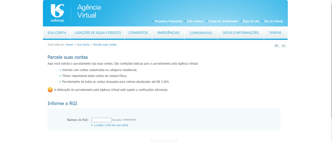 Parcelar Conta Da Sabesp De Água Online
