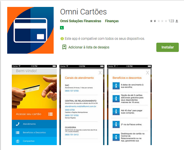 Parcelamento De Fatura Dos Cartões Omni