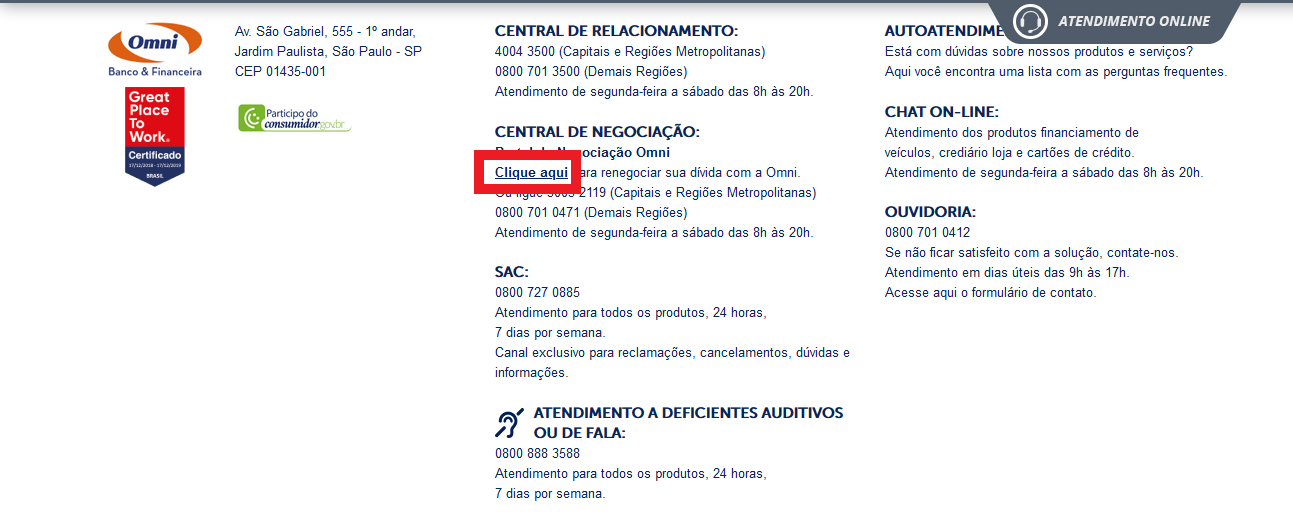 Parcelamento De Fatura Dos Cartões Omni
