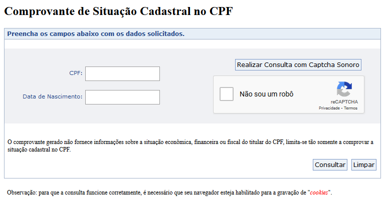 Consultar Número De Um CPF Pela Internet